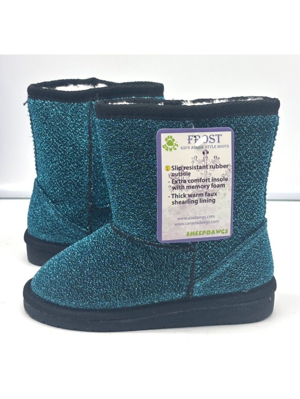 Dawgs Frost Aussie Style Kid's  Glitter Boots Tiel Frost, Size 6/7